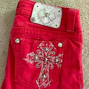 Red Miss Me skinny jeans
